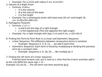 Year9_Cheatsheet for units 5-7
