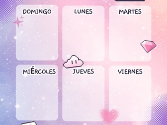 Spanish classroom desk mat with daily planner and to do list