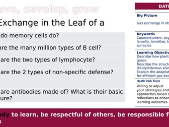 AQA A Level Biology - Plant Exchange