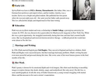 Sylvia Plath Poetry Pack – LC English