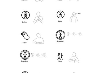 Family and friend Makaton signs