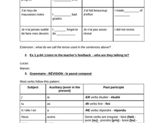 As-tu fais des progres?(School progress)