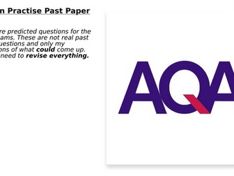 AQA A Level Geography Predicted Practise Paper 2025