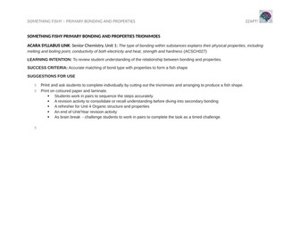 Something Fishy - Primary Bonding and properties