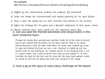 Conjunctions and fronted adverbials