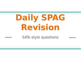 SPaG starter/SODA/revision activity