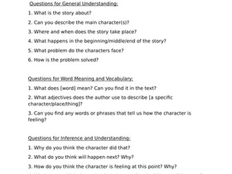 Year 4 Reading Comprehension Questions