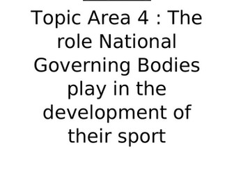 Cambridge National Sports Studies - TA4 Revision Guide and Exam Questions