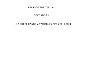 Statistics 1 Discrete Random Variables Past Paper Questions