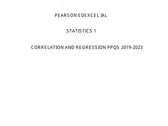 Statistics 1 Correlation and Regression Past Paper Questions