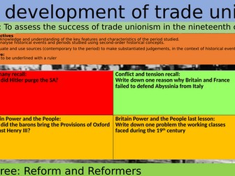 The Development of Trade Unions