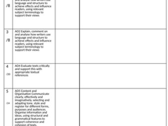 AQA English literature Language revision plans