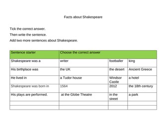 Shakespeare for EAL beginners