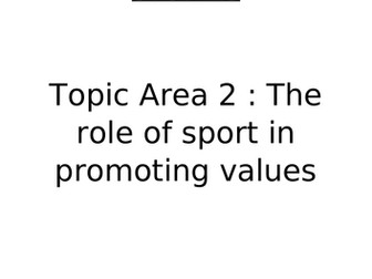 Cambridge National Sports Studies - TA2 Revision Guide and Exam Questions