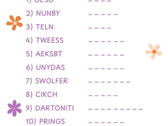 Easter Word Scramble