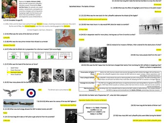 Battlefield Britain Documentary Worksheet: The Battle of Britain