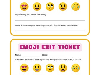 Emoji Exit Ticket