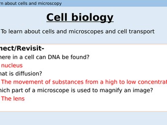 Cell Biology Revision Powerpoint and lesson