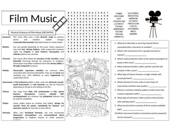 Film Music Worksheet 2 (cover lesson)