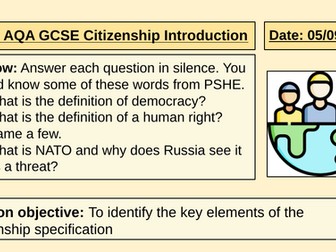 AQA GCSE Citizenship Introduction