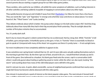 NON FICTION Fortnite paper - AQA Paper 2-style