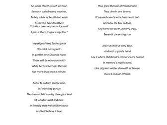 Alice in Wonderland KS3 scheme/unit