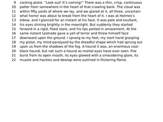 English Language, Paper 1 Practice Exam: Hound of the Baskervilles