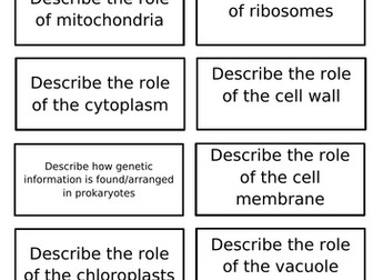B1 Revision flash cards Paper 1 AQA GCSE Biology and Combined science (Biology)
