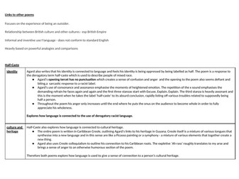 Half-Caste - Essay Plan