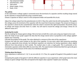 AQA A-level Capacitors (FULL TOPIC QUESTION SHEETS)