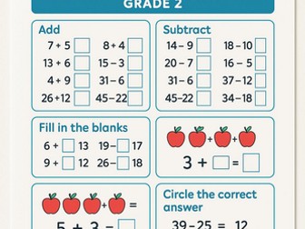 Grade 2 Fun Math Worksheet – Addition & Subtraction Practice