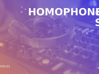 Quick Homophones lesson