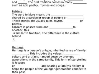 storytelling worksheet