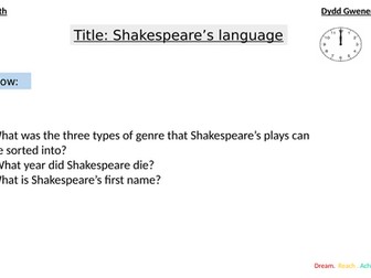 Shakespearean Language Lesson