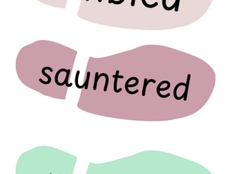 Words instead of walked