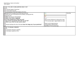 Gustavo the Shy Ghost Planning and Resources - Week 1