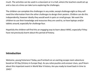 VE Day Escape Room Adventure: A Journey Through World War Two