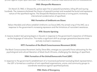 Edexcel A-level History - South Africa, 1948–94 essay