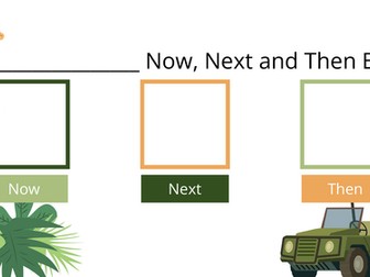 Now, Next, Then Board - Safari theme