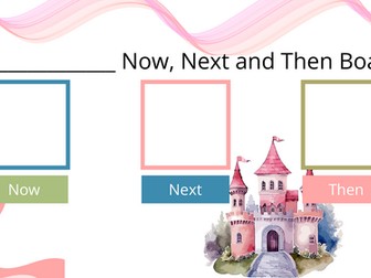 Now, Next, Then Board - Fairytale theme