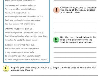 SATS revision - reading comprehension 3 poetry