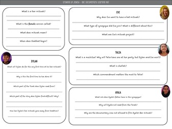 Growing Up Jewish - BBC Documentary Worksheet