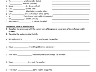 French grammar practice theme 2 AQA GCSE