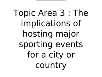 Cambridge National Sports Studies - TA3 Revision Guide and Exam Questions