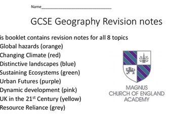 GCSE Gepgraphy Revision notes