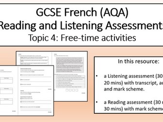 Assessments- Topic4: Free-time activities- GCSE French