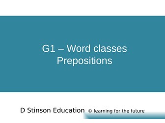 KS2 SATs revision - Grammar - prepositions
