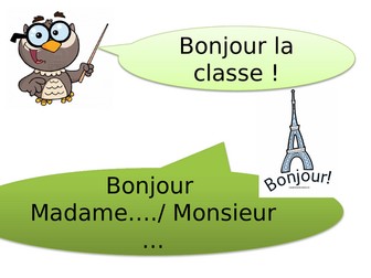 French Y7 - Unit 1 - lesson 1 Bienvenue PP