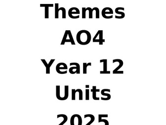 A Level Spanish AO4 YEAR 1 Themes (AQA)