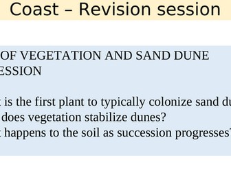 Coast – Revision session
